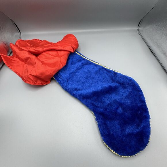 Kurt Alder TM DC Comics Superman Plush Like Fabric Cape Christmas Stocking 16" L - Picture 9 of 14